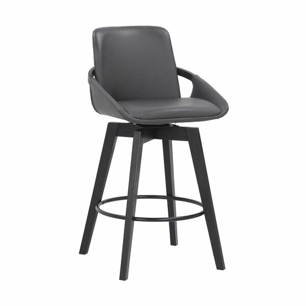 Seatsolutions Baylor Swivel Faux Leather Wood Bar or Counter Height Stool SE2756909